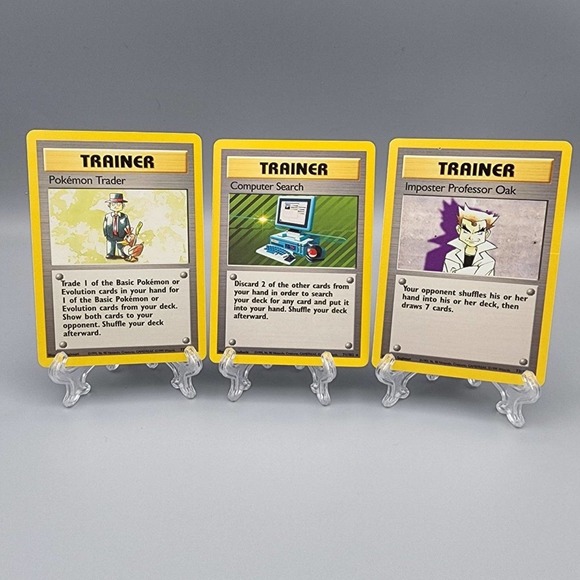 Pokemon Base Set 3 Trainer Cards - Picture 1 of 2